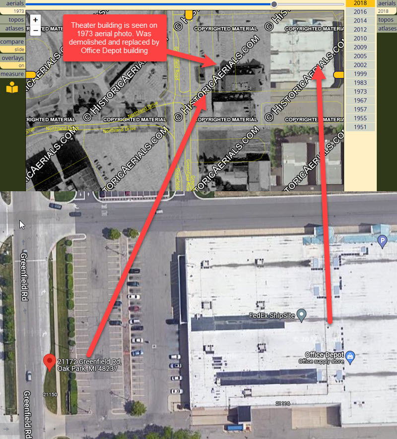 Studio 8 Theatre - 1973 Aerial Vs 2018 Aerial Showing Site Of Bldg